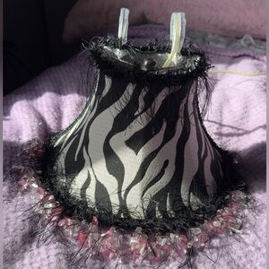 Bombay Kids - Zebra Print Lamp Shade with Pink Accents